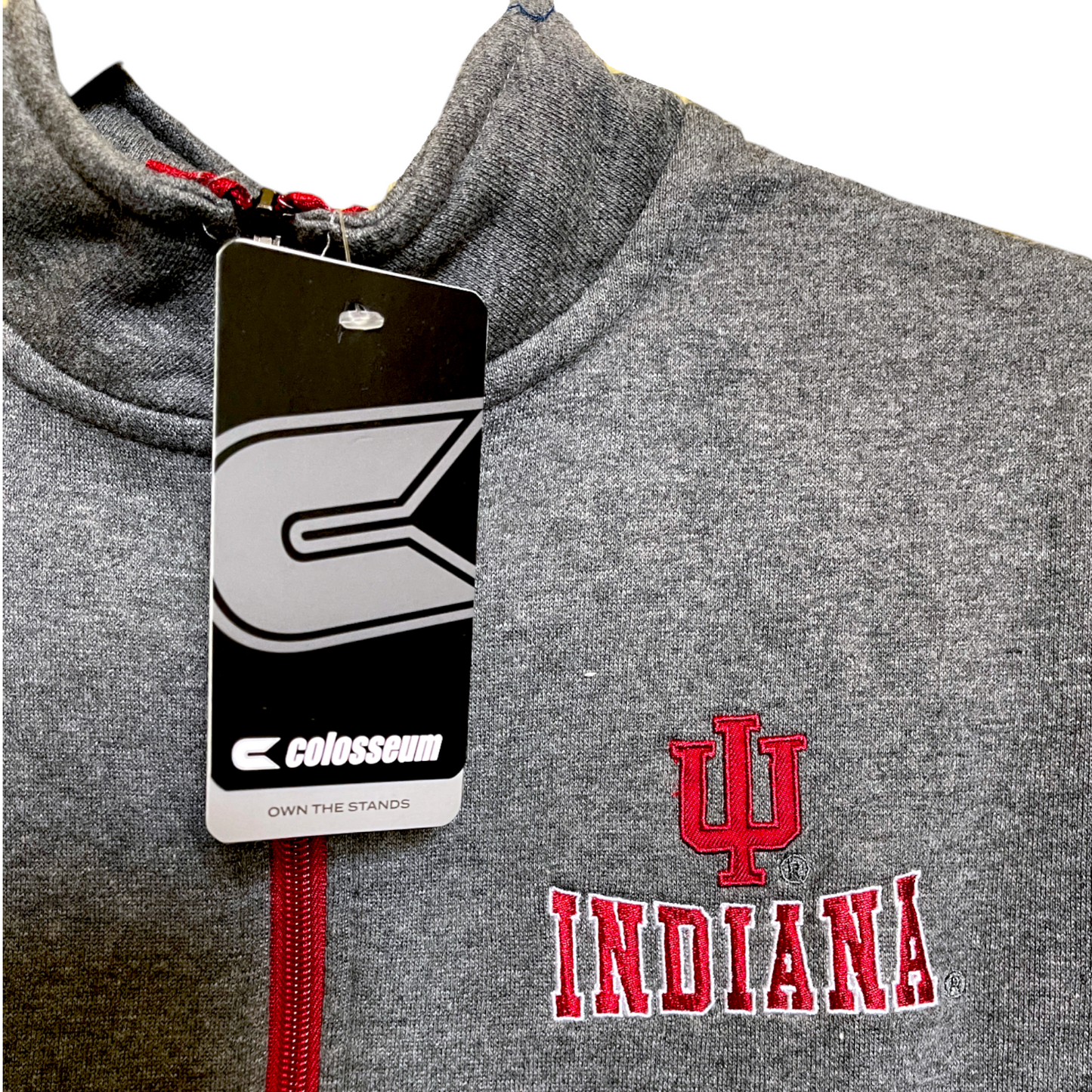 NWT Colosseum Indiana University Hoosiers Pullover Hoodie Grey Men's