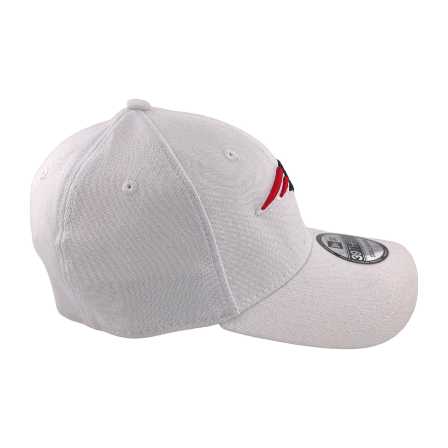 New Era New England Patriots NFL White Classic 39Thirty Hat Cap Size S/M DEFECT
