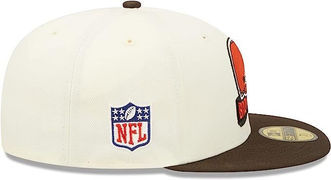 New Era Cleveland Browns 2022 Sideline NFL Cream 59FIFTY Fitted Hat Cap