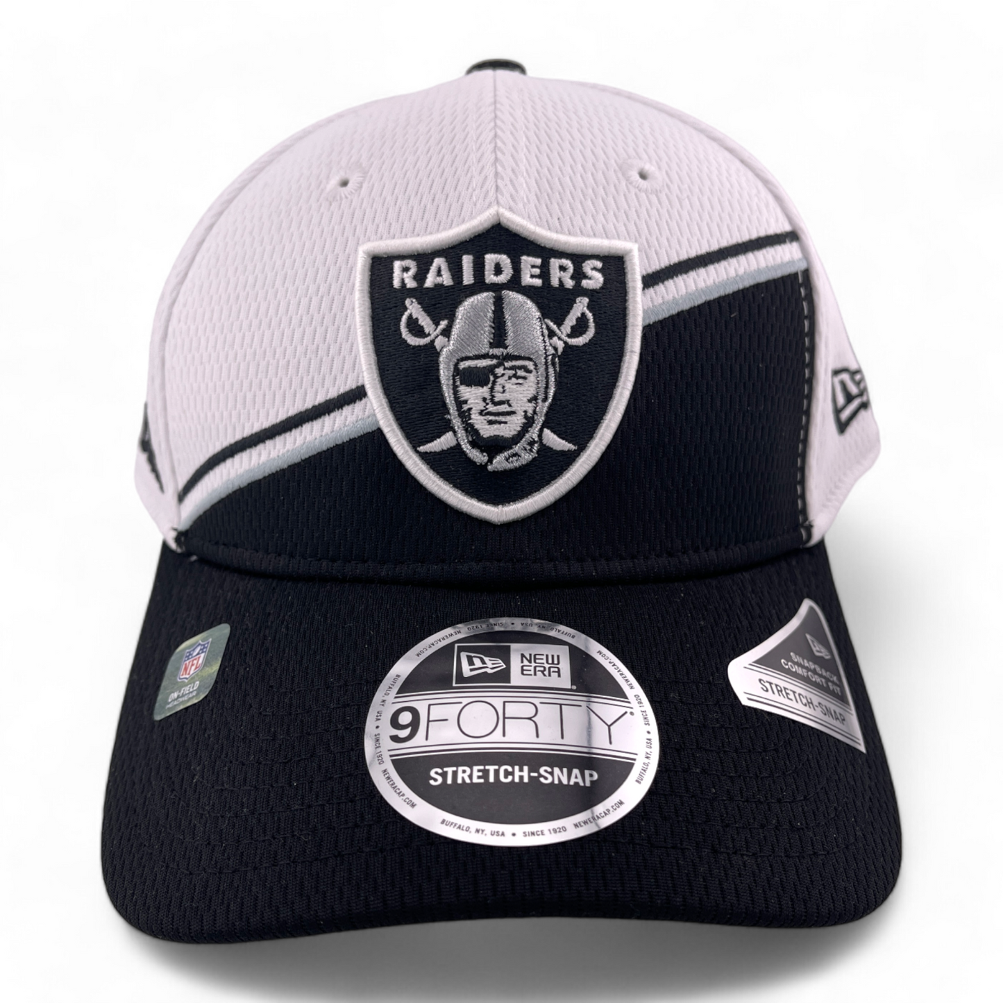 New Era Las Vegas Raiders NFL 2023 Sideline 9Forty Stretch-Snap Snapback Hat Cap