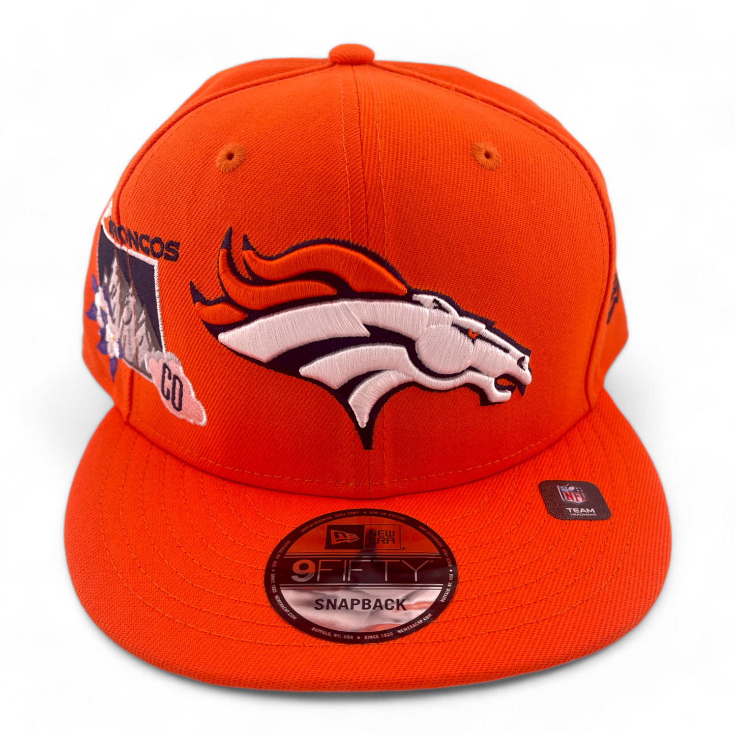 New Era Denver Broncos NFL Icon Mountains 9FIFTY Snapback Adjustable Hat Cap