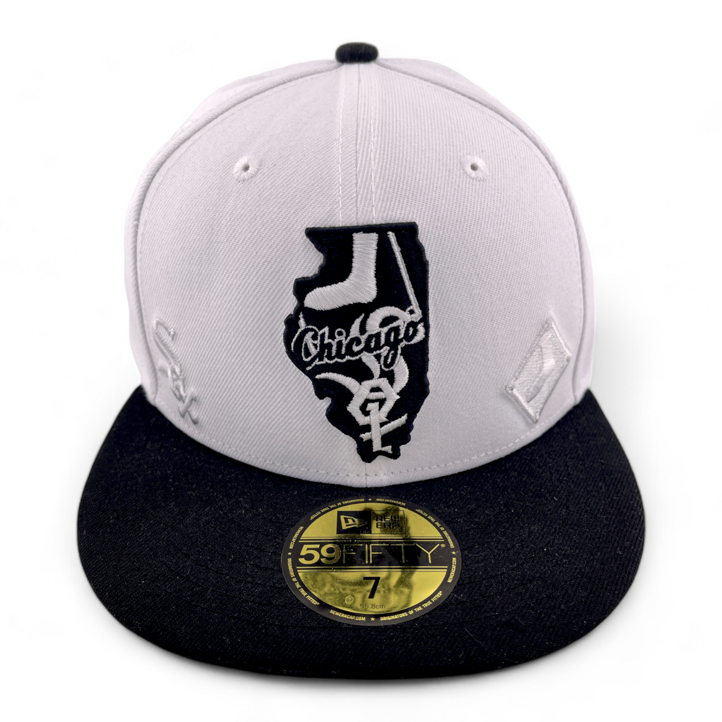 New Era Chicago White Sox MLB State Logo Pack White/Black 59Fifty Fitted Hat Cap