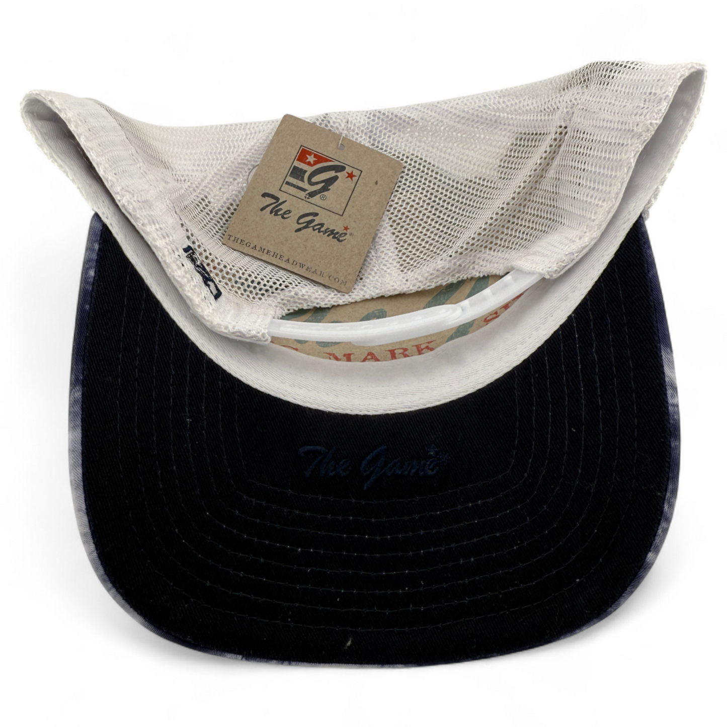 The Game GB470 Navy Tonal Tie Dye Trucker Mesh Back Snapback Adjustable Dad Hat