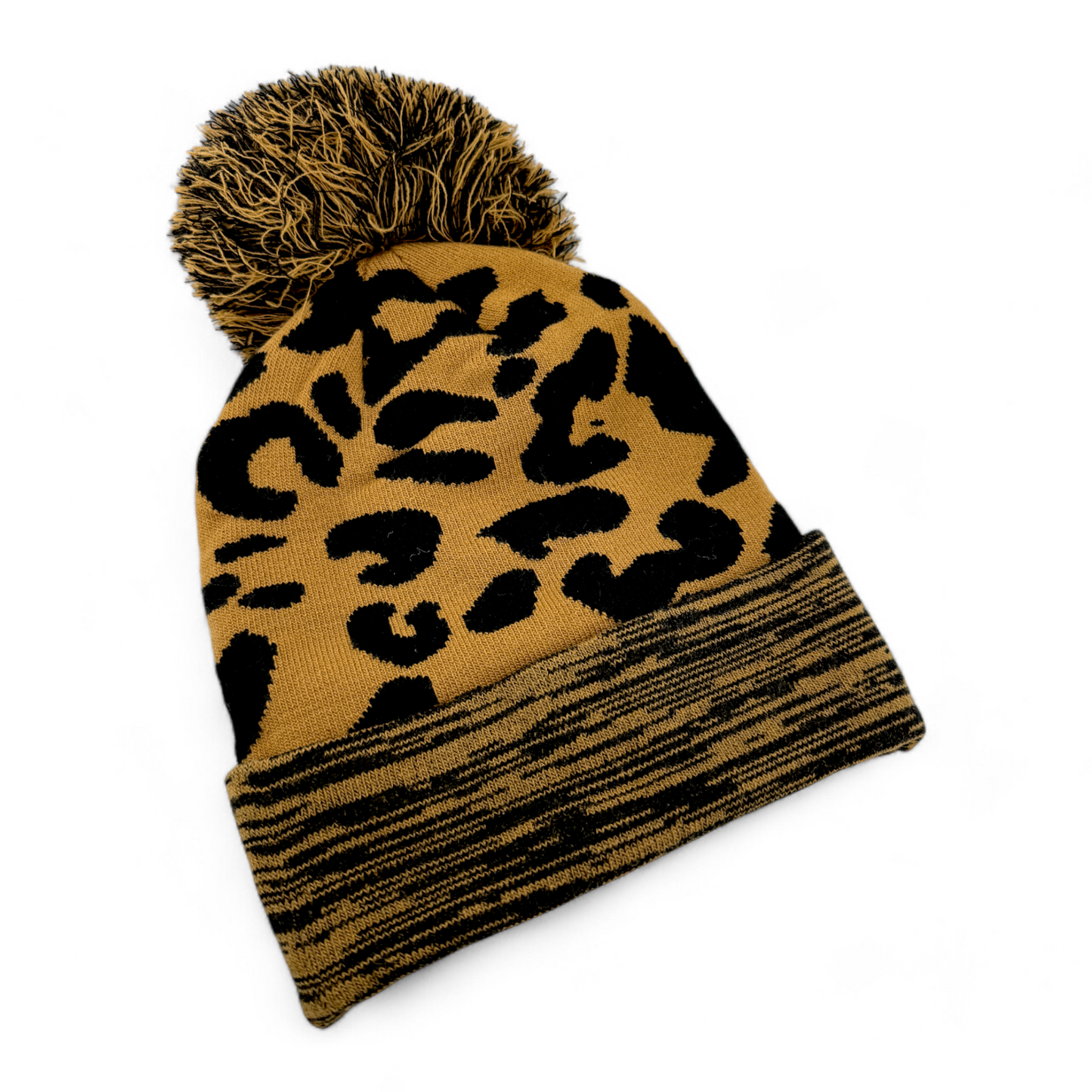 '47 Brand Dallas Cowboys NFL Rosette Leopard Camo Knit Cuffed Beanie Pom Cap Hat