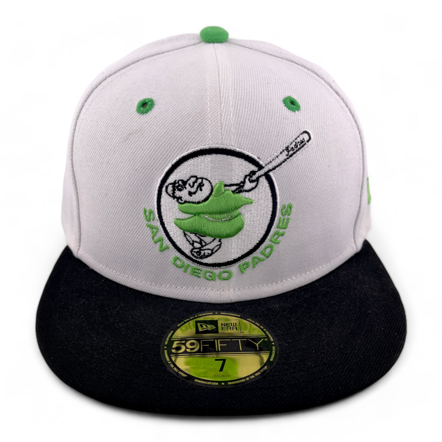 New Era San Diego Padres MLB Swinging Friar Green/White 59Fifty Fitted Hat Cap
