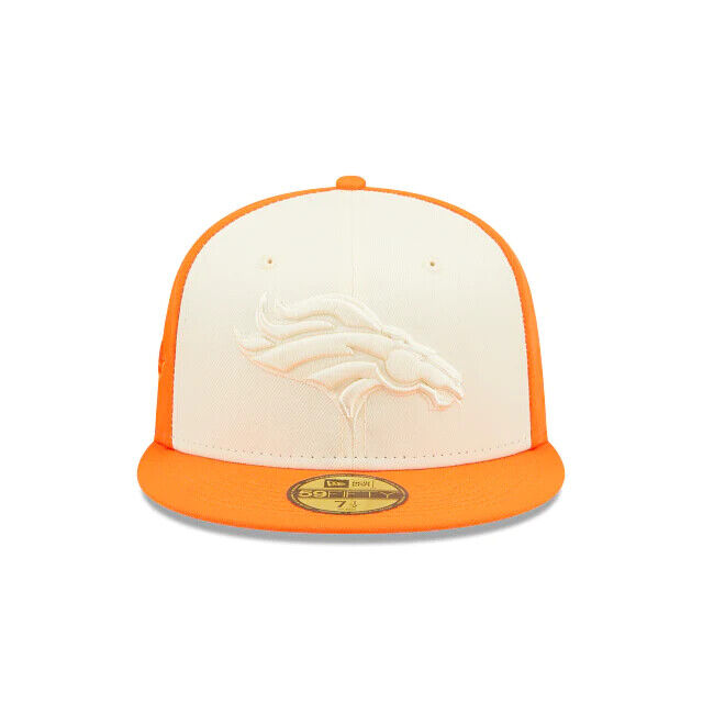 New Era Denver Broncos 2-Tone Cream/Orange XXXII Side Patch 59FIFTY Fitted Hat Cap