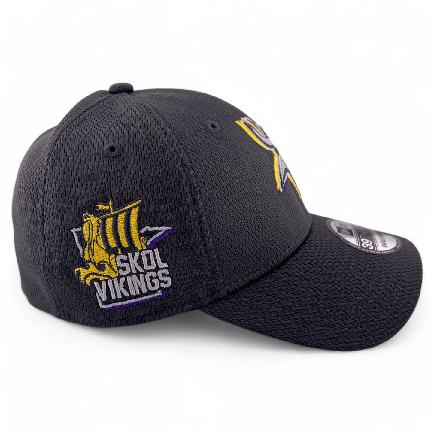 New Era Minnesota Vikings NFL 2024 Draft Graphite Grey 39Thirty Flex Fit Hat