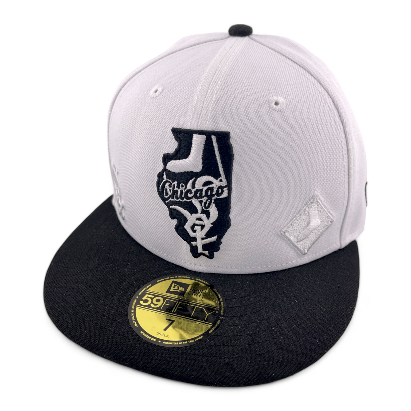 New Era Chicago White Sox MLB State Logo Pack White/Black 59Fifty Fitted Hat Cap