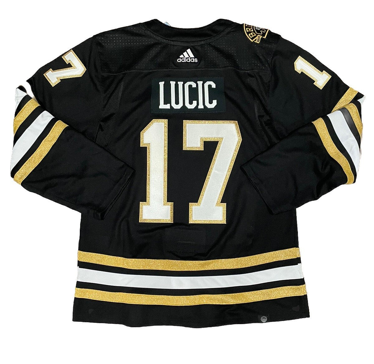 Adidas Boston Bruins #17 Milan Lucic Authentic Centennial Home Jersey Size 60