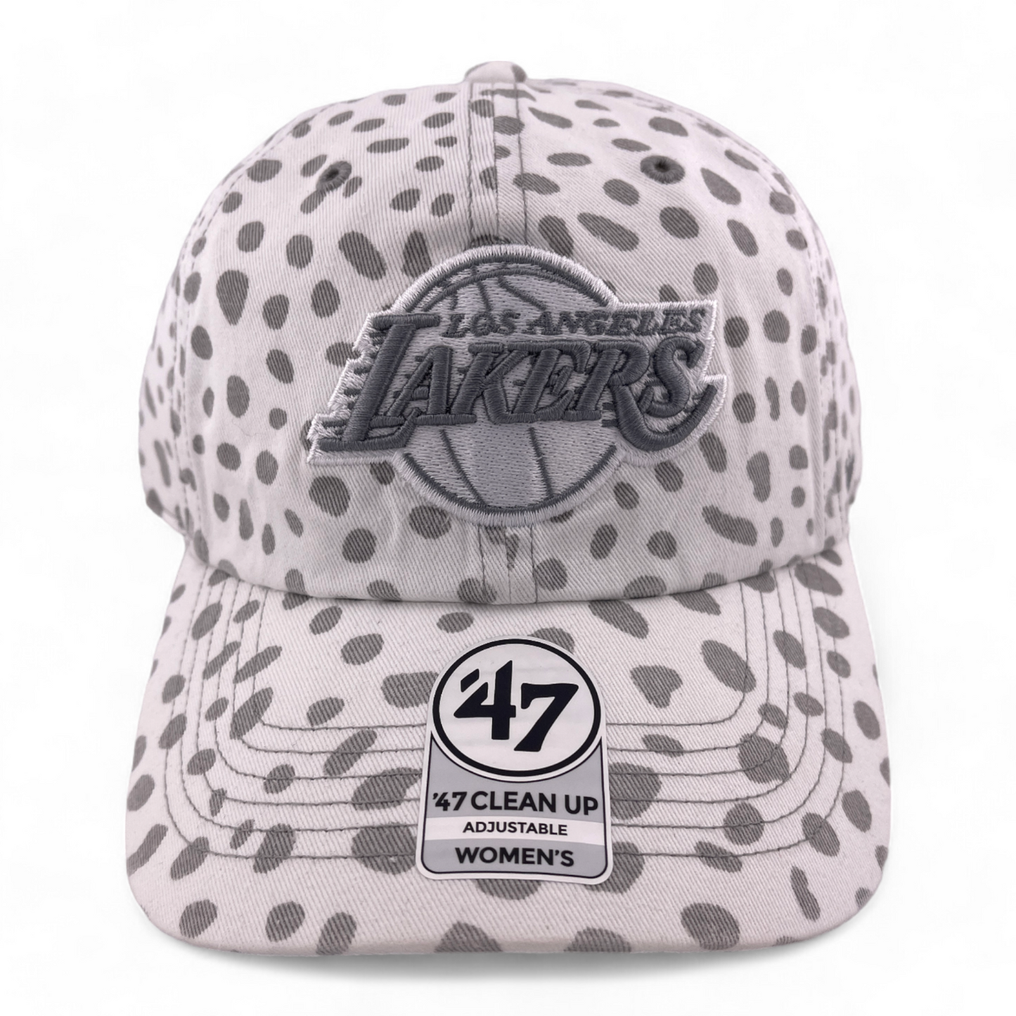 '47 Brand Los Angeles Lakers NBA Cheetah Womens Clean Up Adjustable Dad Hat Cap