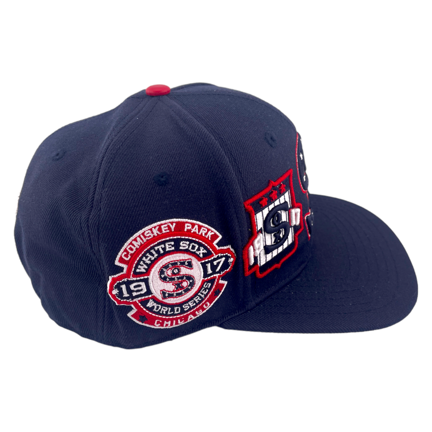 Pro Standard Chicago White Sox Double Front Logo Patch MLB Navy Snapback Hat Cap