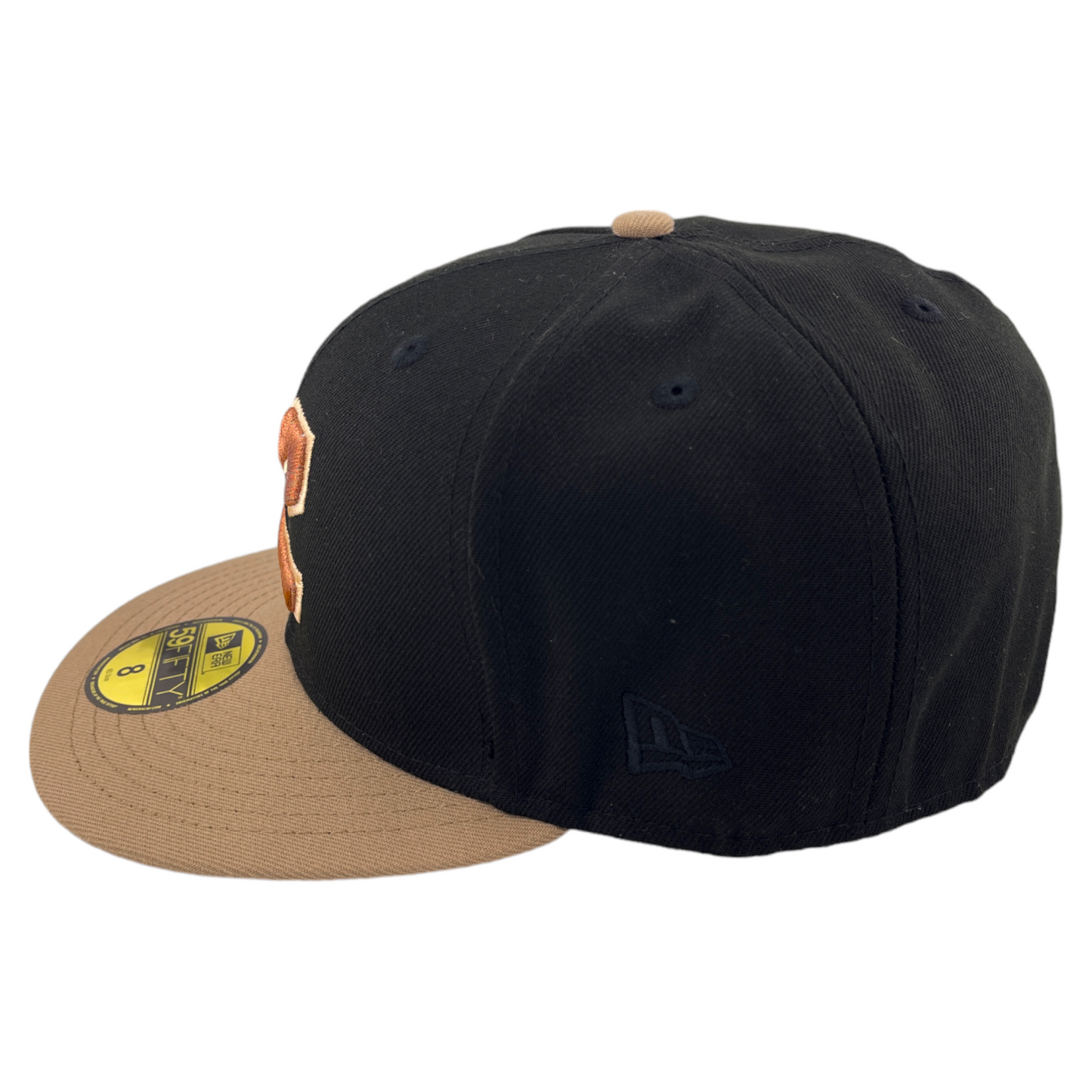 New Era Cleveland Indians MLB 100th Season Patch Rust Belt Metallic Logo 59FIFTY Hat Cap