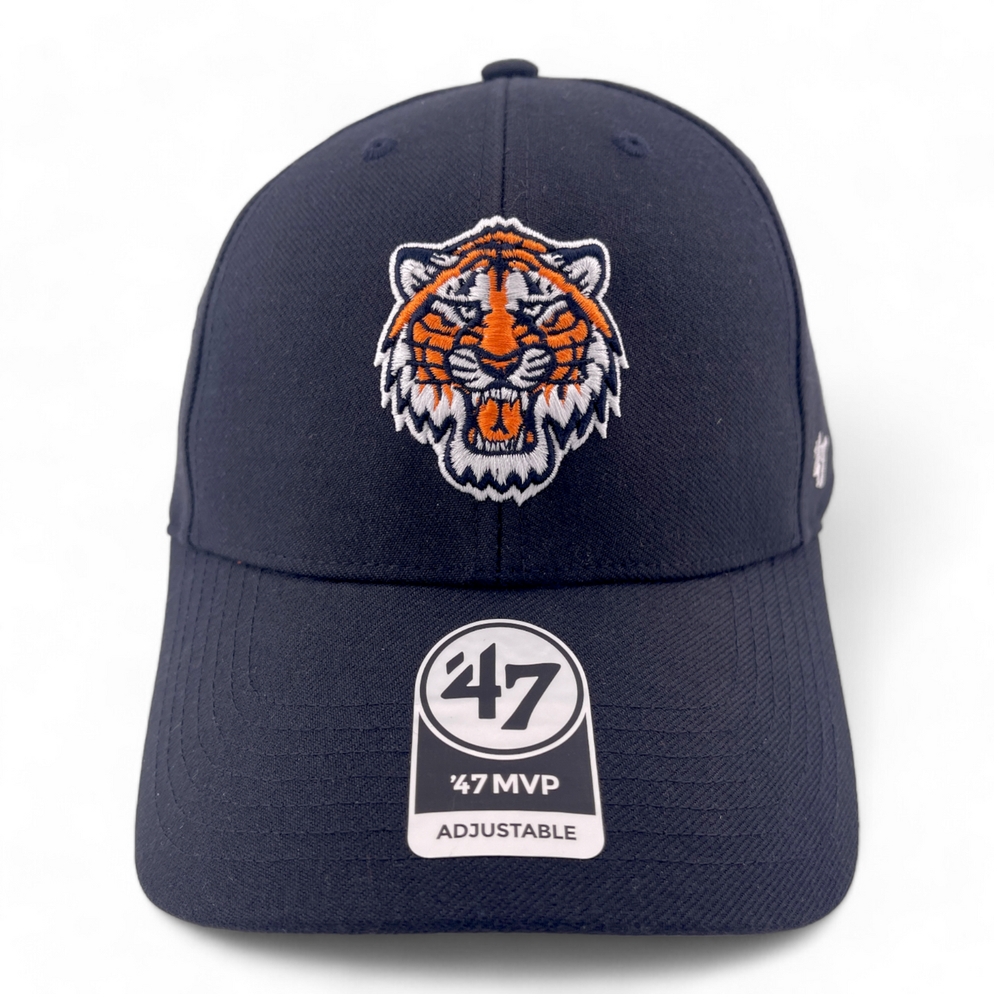 '47 Brand Detroit Tigers MLB Navy Tiger Logo 2000 Patch MVP Adjustable Hat Cap