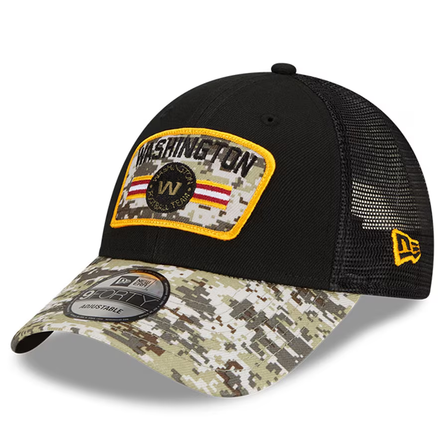 New Era Washington Football Team Salute to Service Camo 9Forty Snapback Hat Cap