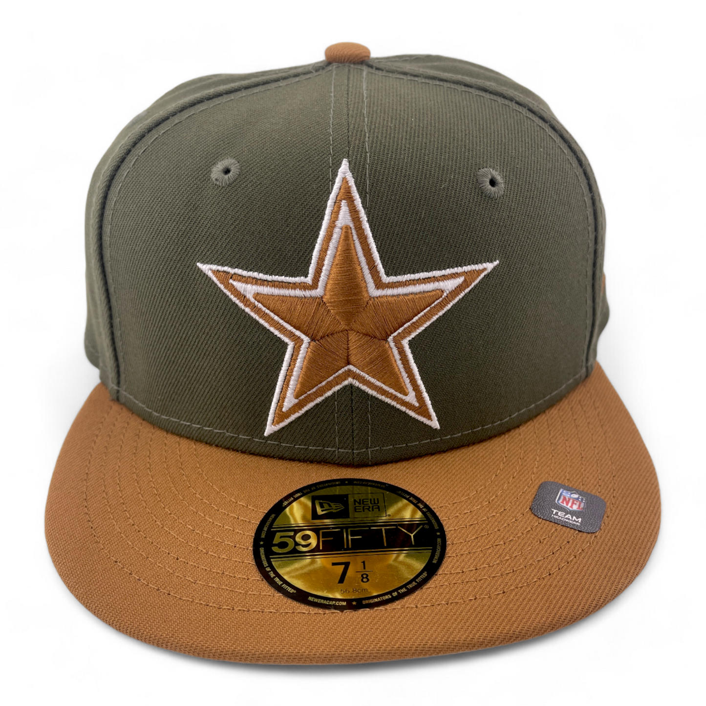 New Era Dallas Cowboys NFL 2-Tone Color Pack Olive/Brown 59Fifty Fitted Hat Cap