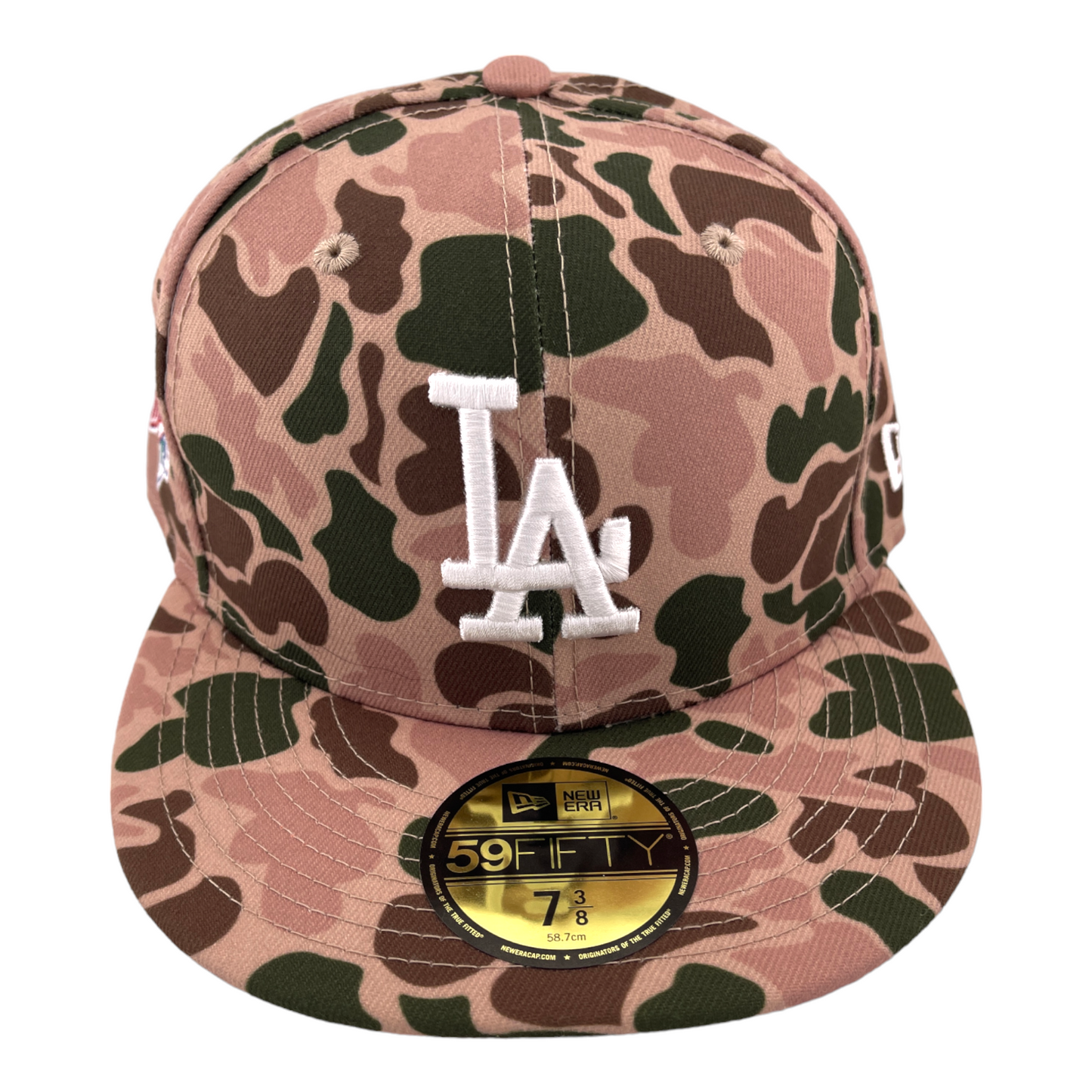 New Era Los Angeles Dodgers 1988 World Series Patch Duck Camo 59FIFTY Fitted Hat Cap