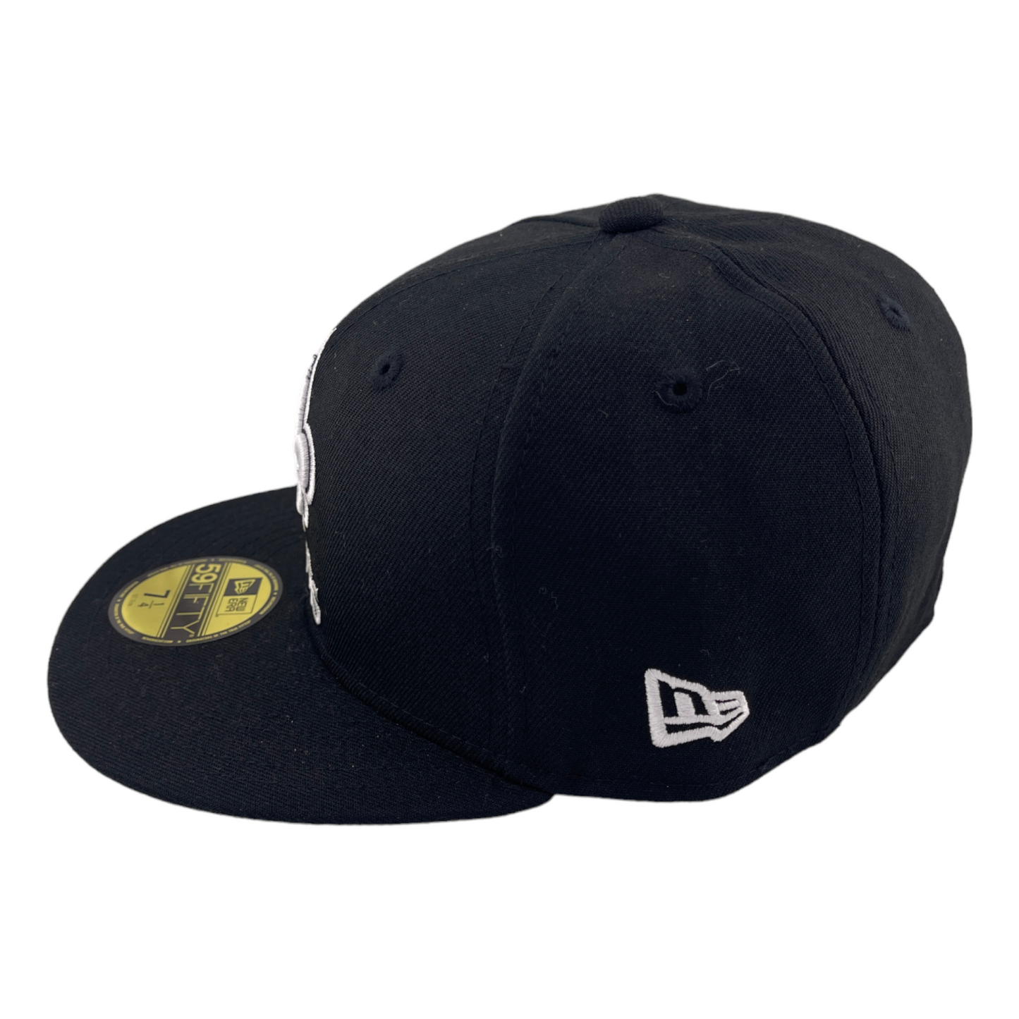 New Era New Orleans Saints Black and White Logo Grey UV 59Fifty Fitted Hat Cap