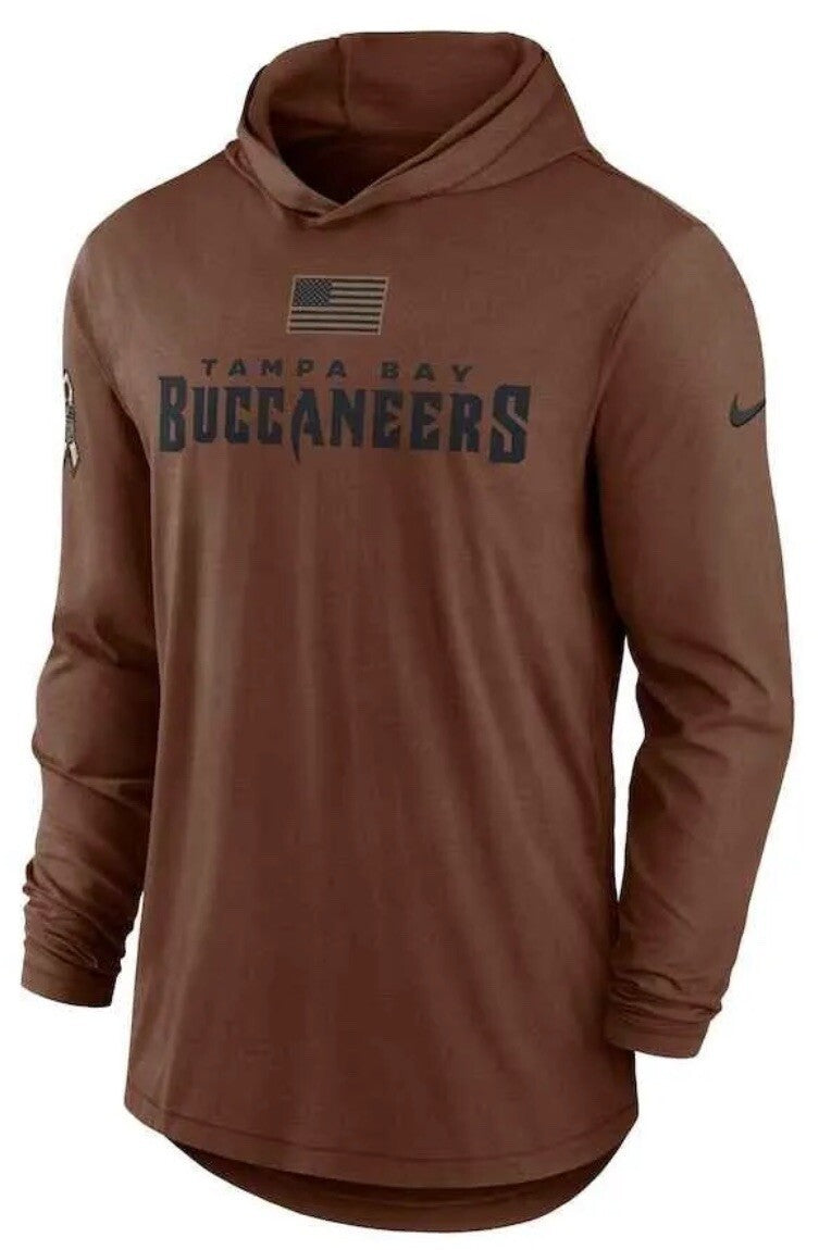 Nike Tampa Bay Buccaneers NFL 2023 Salute To Service Long Sleeve Hooded Shirt S