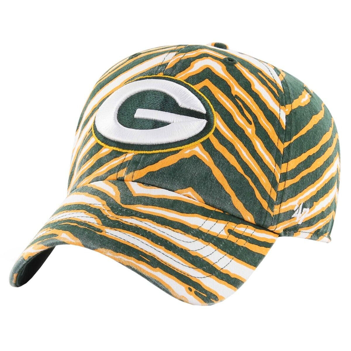 '47 Brand MVP Green Bay Packers NFL Yellow Tiger Zubaz Clean Up Hat Adjustable
