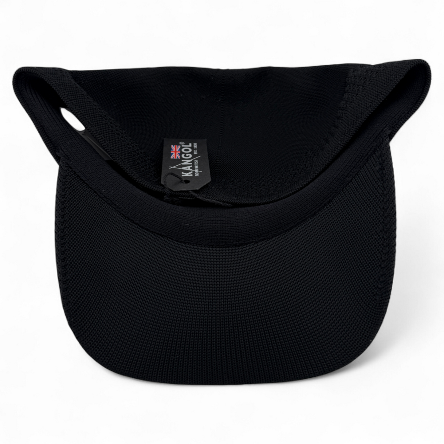 Kangol Tropic Ventair Spacecap Seamless 1456BC Flex Black Knit Baseball Hat Cap