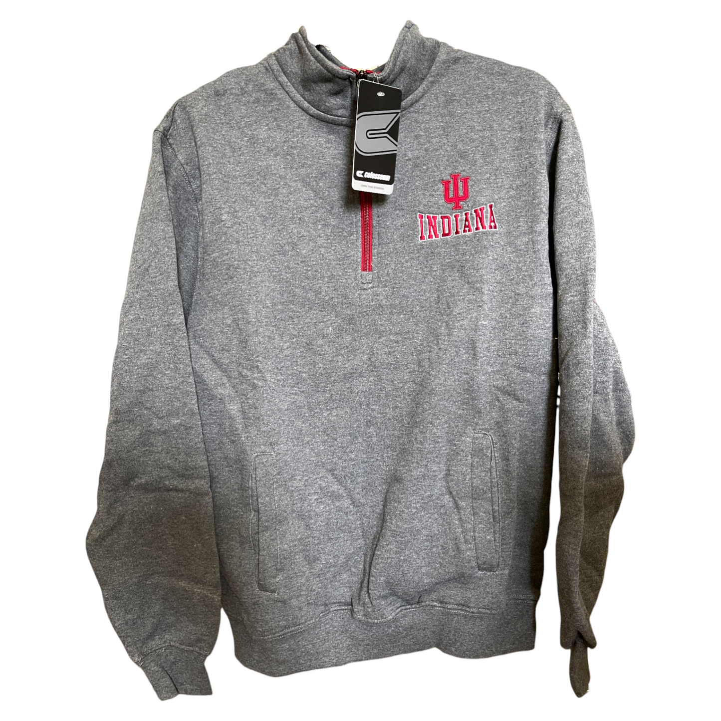 NWT Colosseum Indiana University Hoosiers Pullover Hoodie Grey Men's