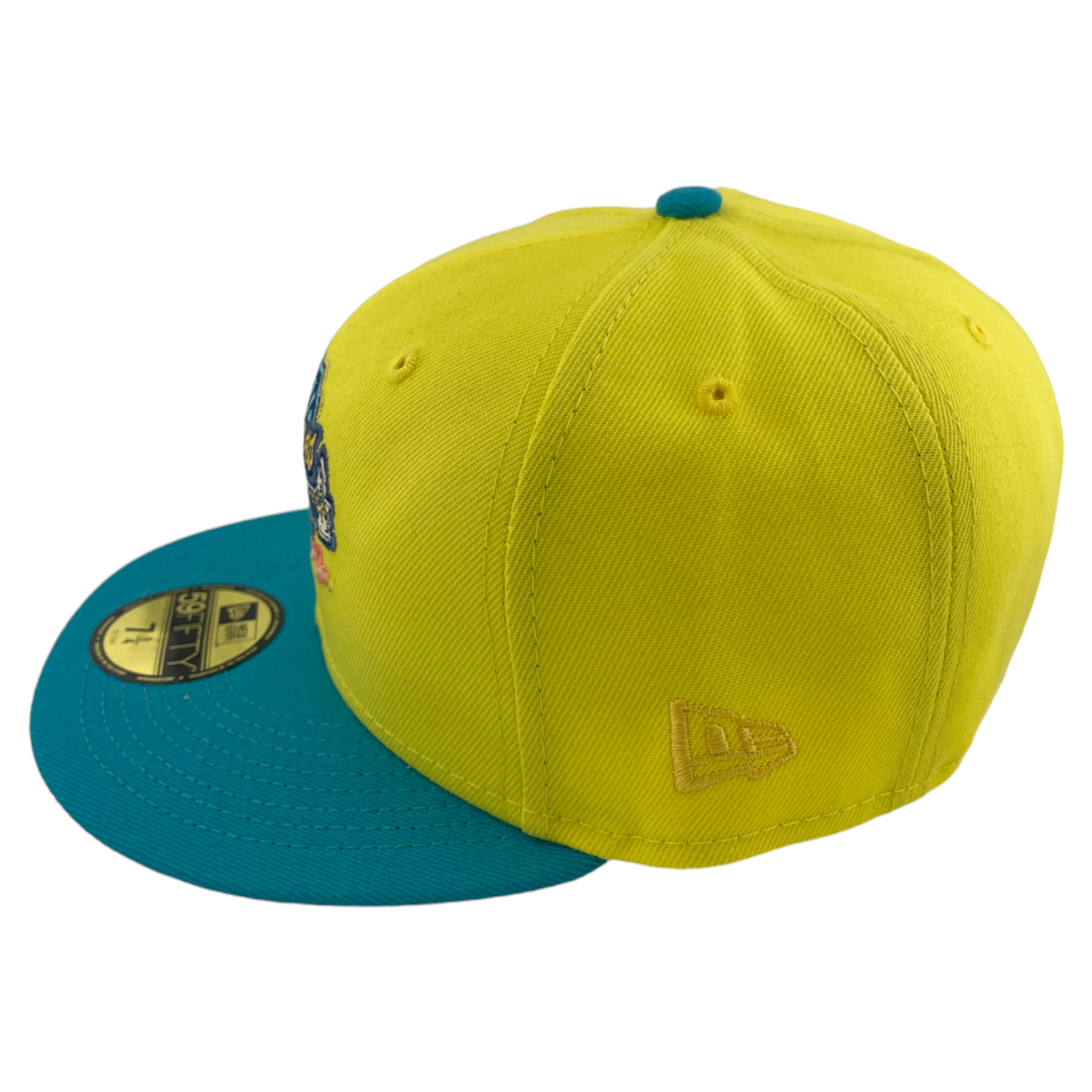 New Era Atlanta Braves MLB Spring Training Logo Yellow/Teal 59Fifty Fitted Hat