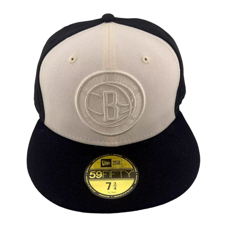 New Era Brooklyn Nets NBA 2 Tone Pack Black/Ivory/Grey UV 59Fifty Fitted Hat Cap