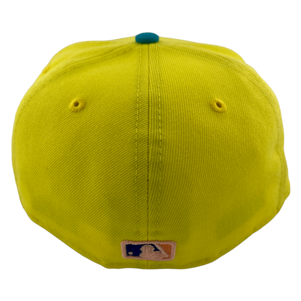 New Era Atlanta Braves MLB Spring Training Logo Yellow/Teal 59Fifty Fitted Hat