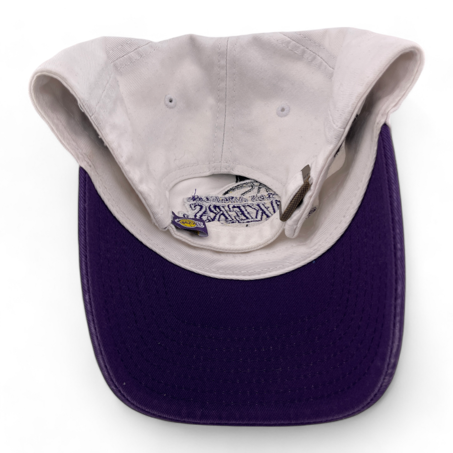 '47 Brand Los Angeles Lakers LA NBA White/Purple Clean Up Adjustable Dad Hat Cap