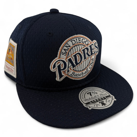 Mitchell & Ness San Diego Padres MLB Jersey Mesh Navy Liberty Fitted Hat Cap
