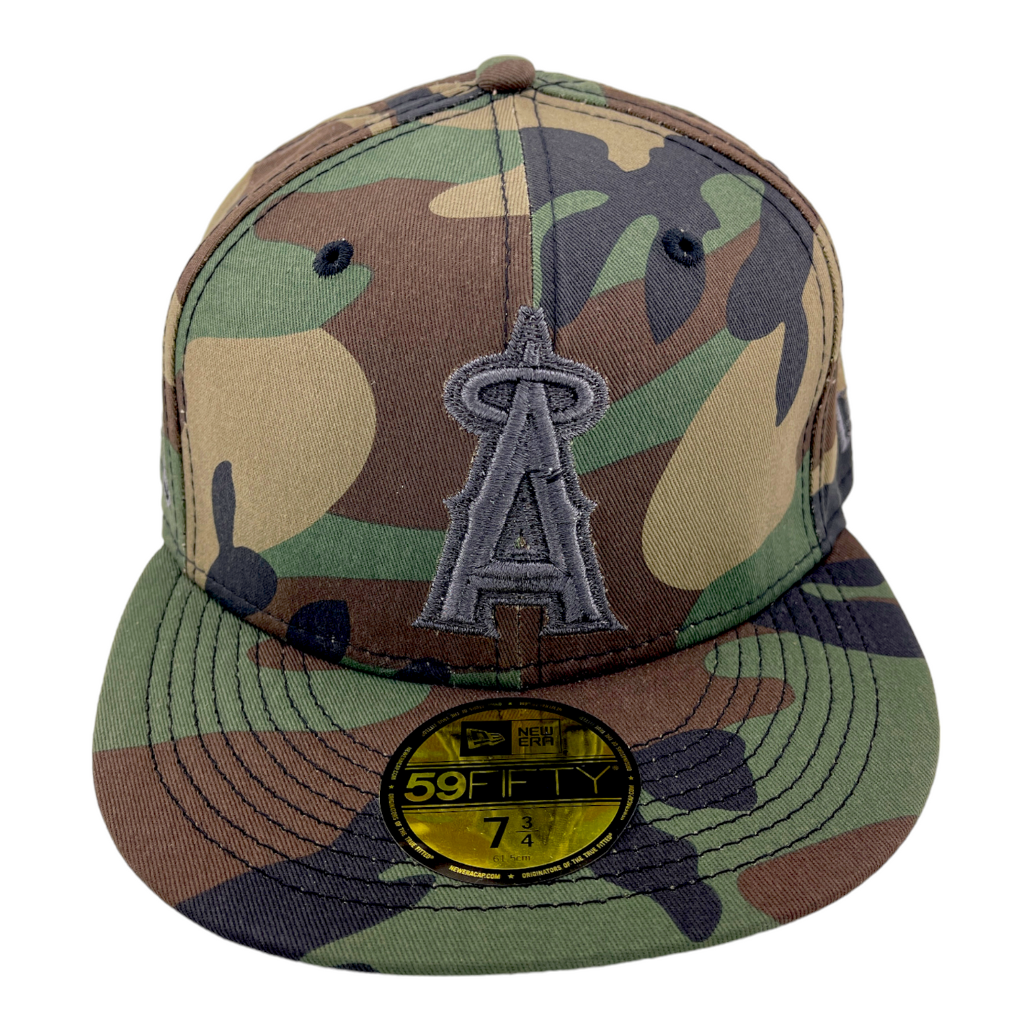 New Era Los Angeles Angels MLB Camouflage Metallic Camo Flag 59Fifty Fitted Hat Cap