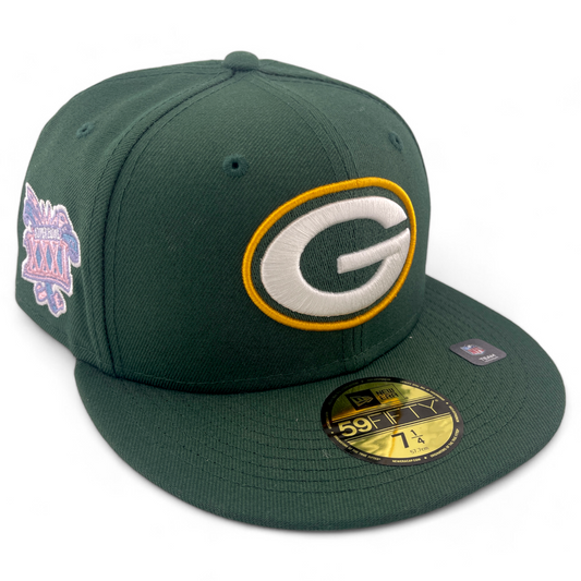 New Era Green Bay Packers NFL Pop Sweat Pack Super Bowl 59Fifty Fitted Hat Cap