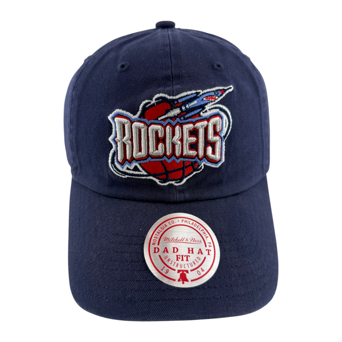 Mitchell & Ness Houston Rockets NBA Navy Strapback Adjustable Dad Hat Fit Cap