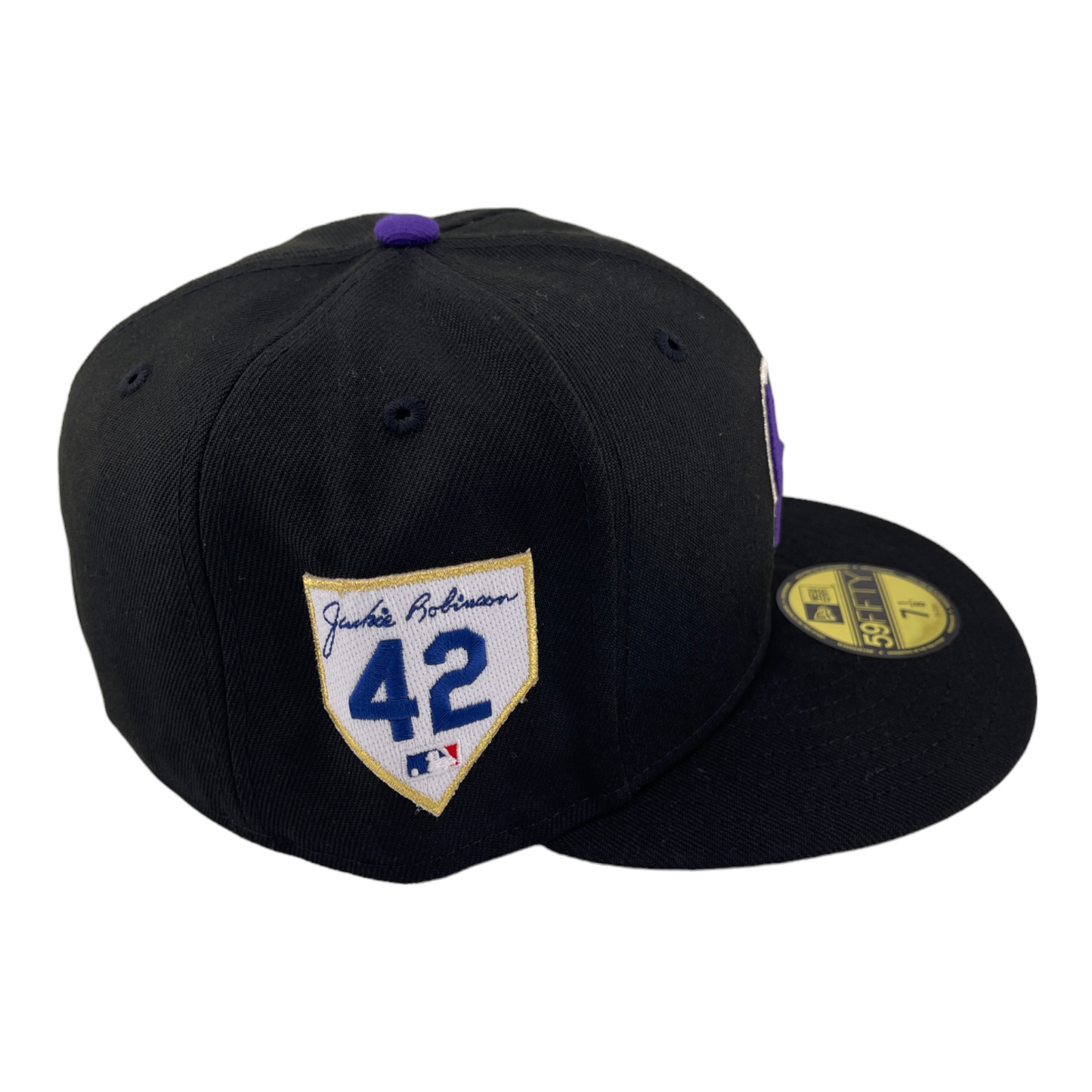 New Era Colorado Rockies #42 Jackie Robinson Patch Black UV 59FIFTY Fitted Hat Cap