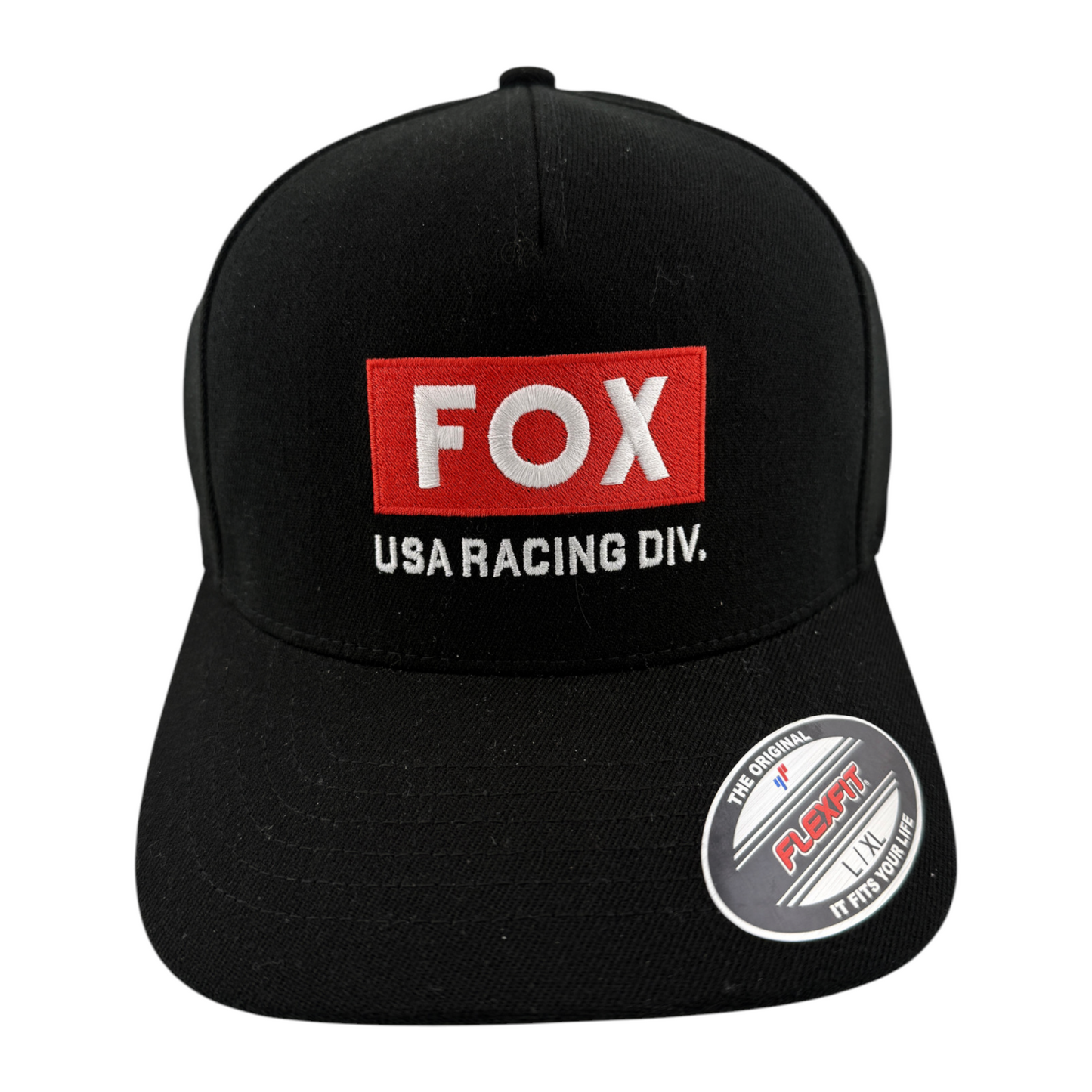 Fox Racing USA Div. 1974 Dial Black A-Frame Stretch Flex Fit Adult Hat Cap