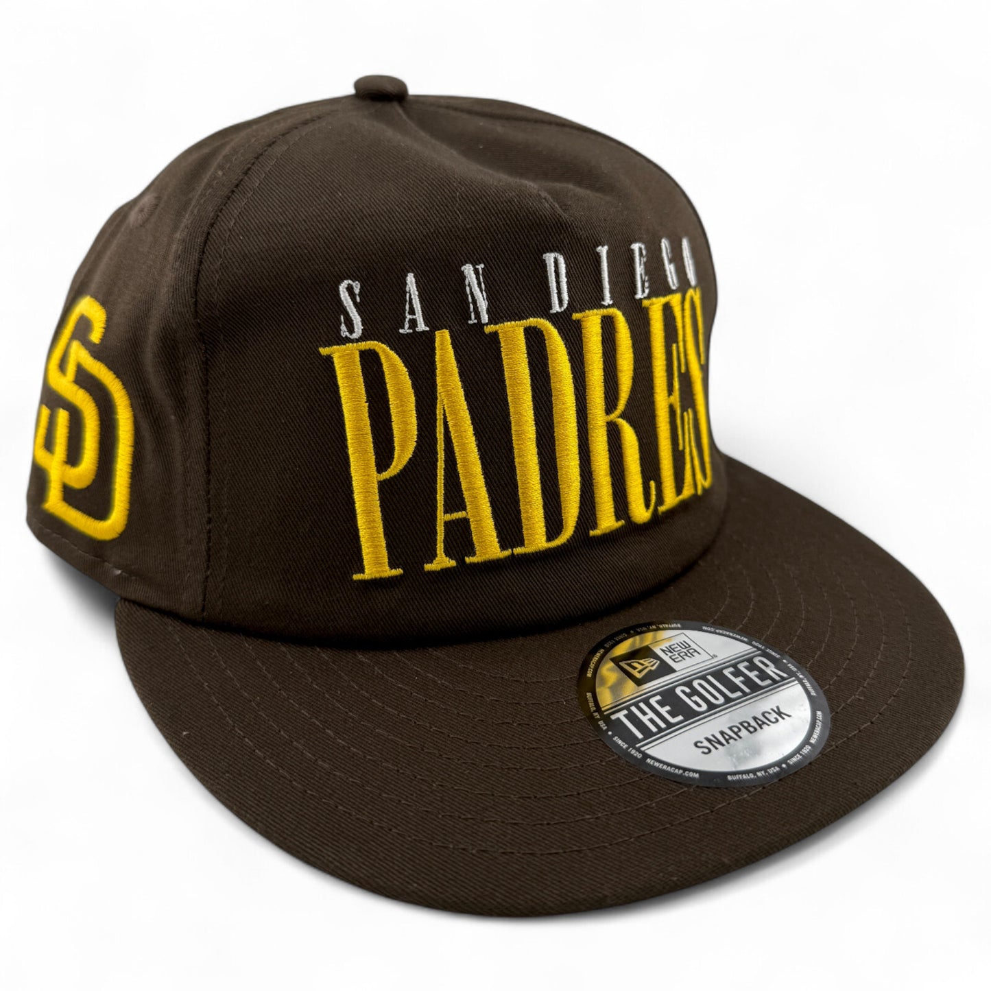 New Era San Diego Padres MLB Tall Text Golfer A-Frame Snapback Adjustable Hat
