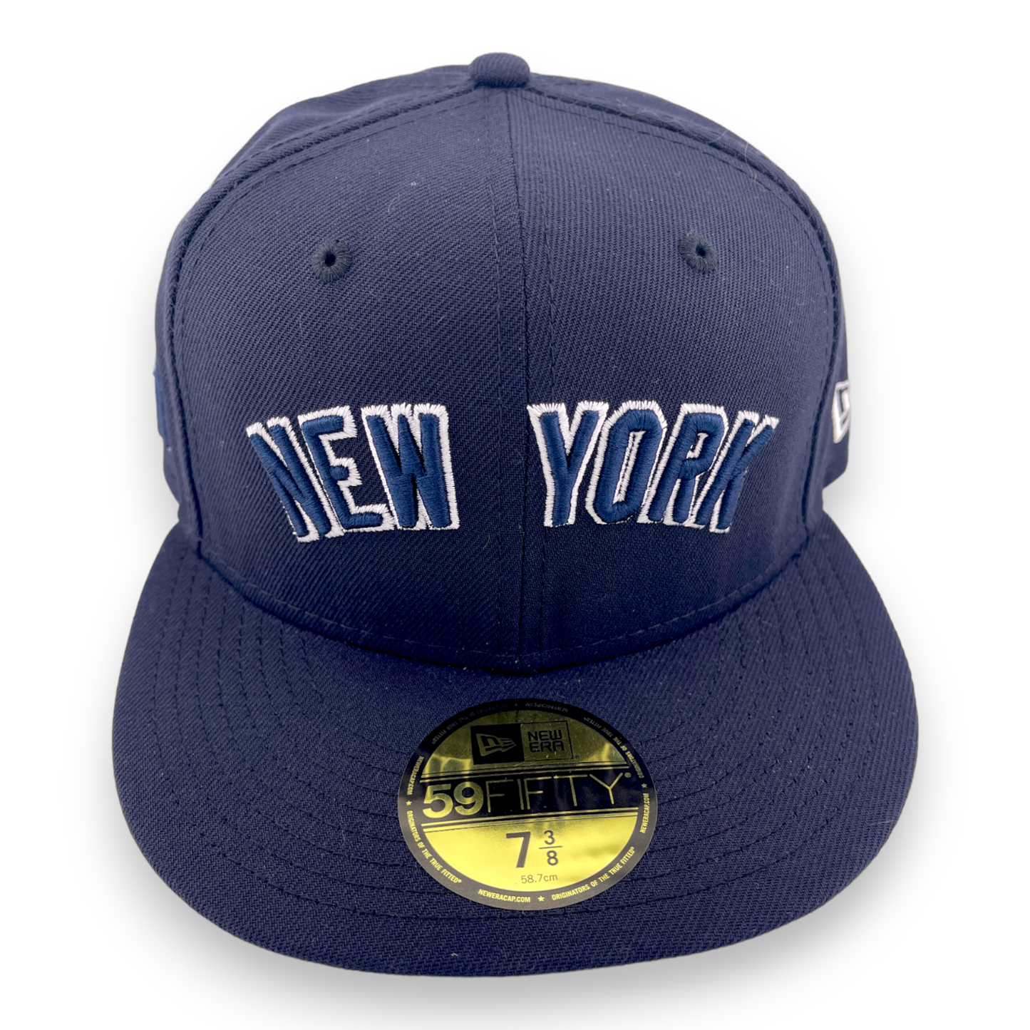 New Era New York Yankees Patch Logo Wordmark Pack Blue/Grey UV 59FIFTY Hat Cap