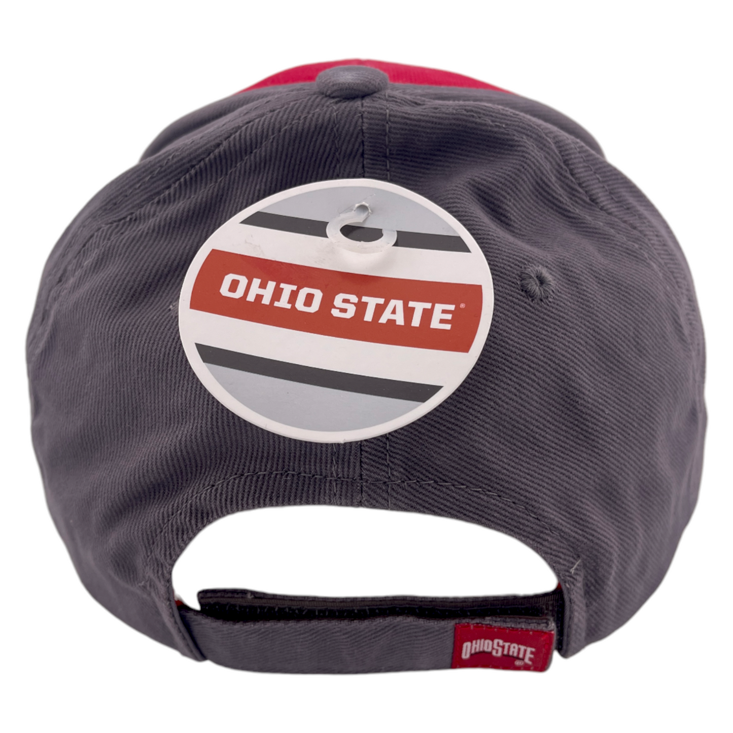 Ohio State University Buckeyes NCAA Leaf Logo Grey/Red UV Adjustable Hat Cap