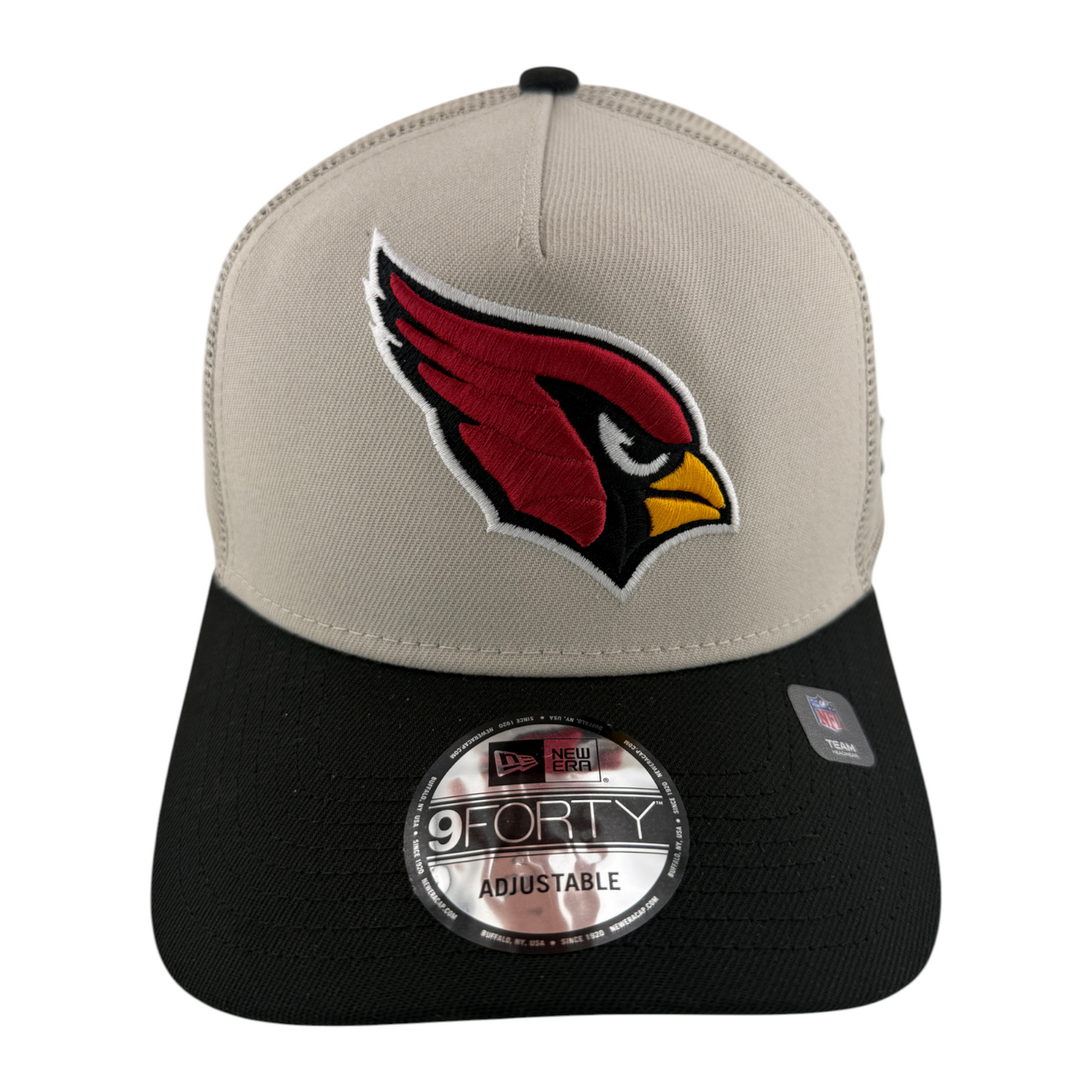 New Era Arizona Cardinals Tan Khaki Mesh 9Forty A-Frame Snapback Adjustable Hat
