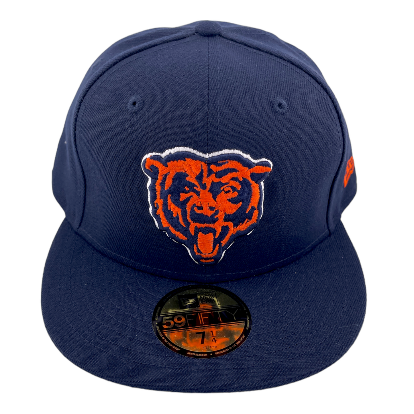 New Era Chicago Bears Basic Bear Logo Navy Blue/Grey UV 59Fifty Fitted Hat Cap