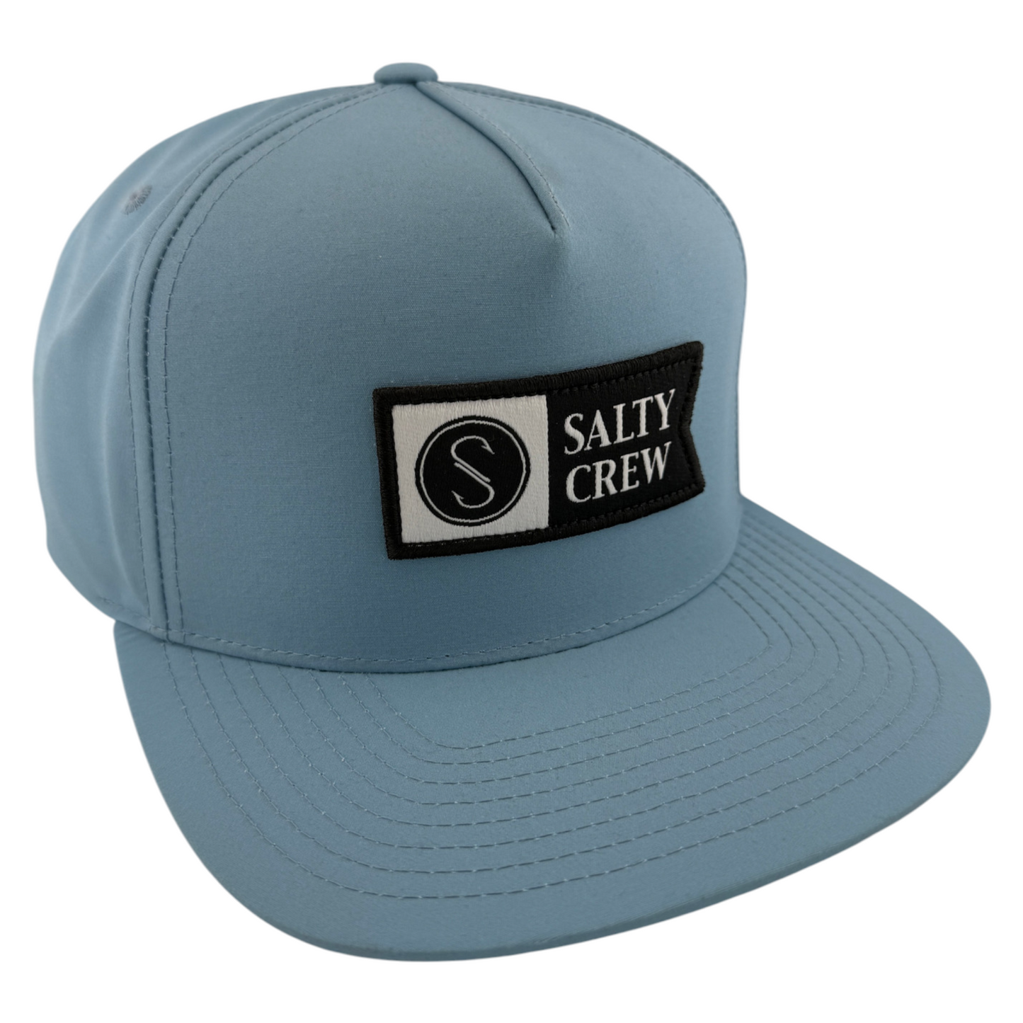 Salty Crew Alpha Tech 5-Panel A-Frame Sky Slate Blue SnapBack Adjustable Hat Cap