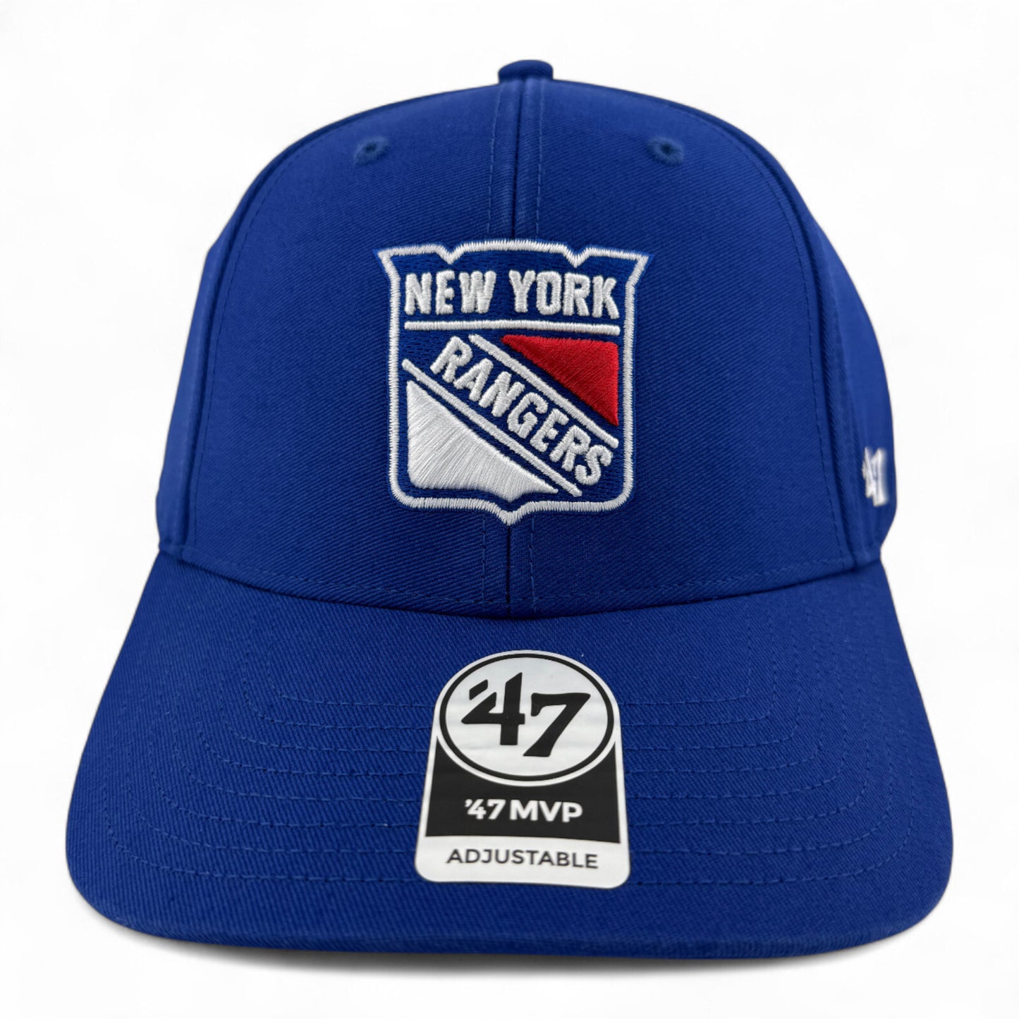 '47 Brand New York Rangers NHL Legend Logo Blue MVP Adjustable Back Hat Cap