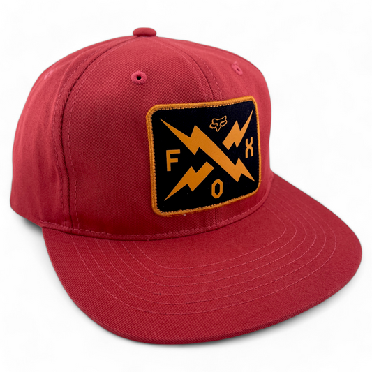 Fox Racing Calibrated X Patch Retro Logo Red Snapback Adjustable Hat Cap