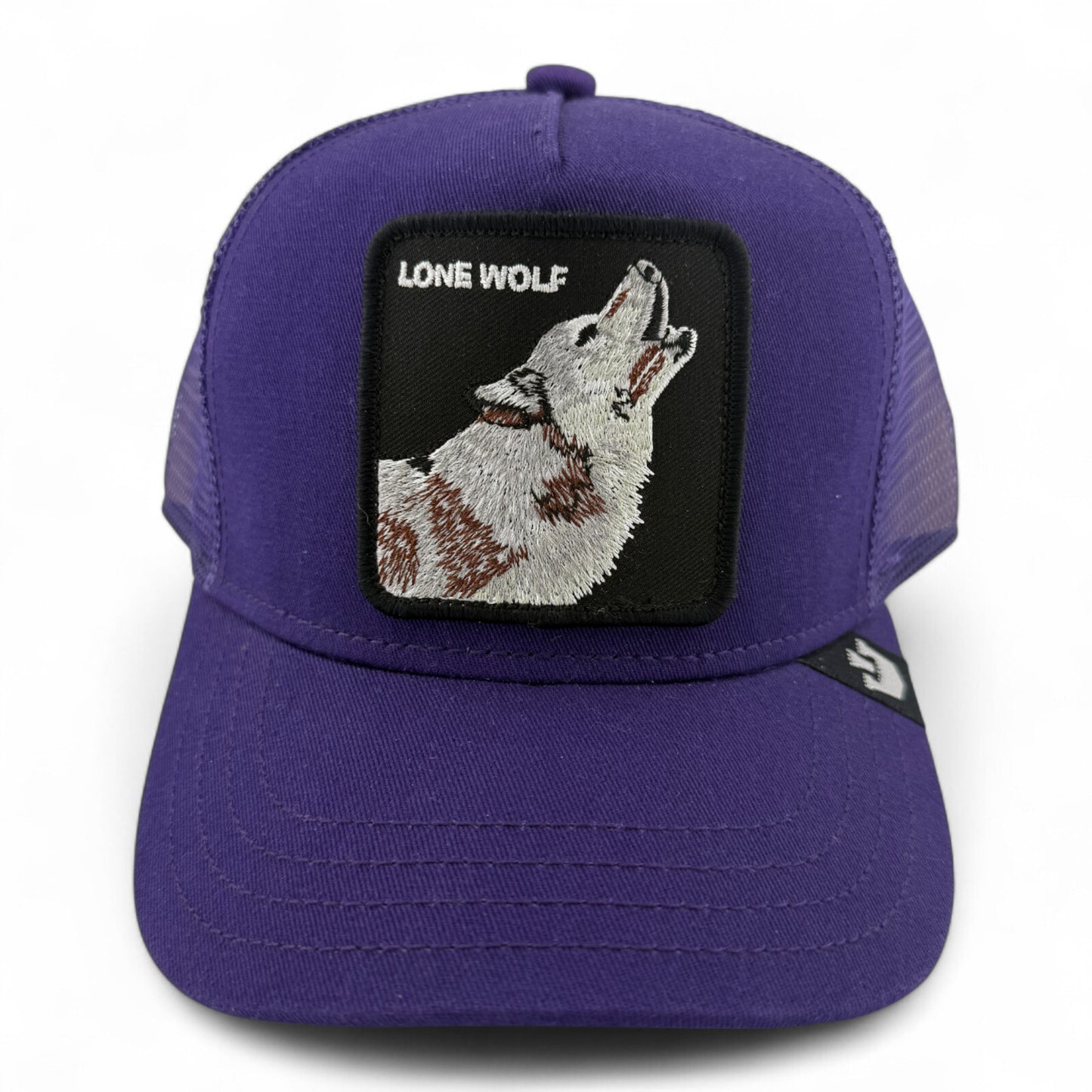 Goorin Bros Lone Wolf Lil Lobo The Farm Purple Trucker Adjustable Snapback Hat