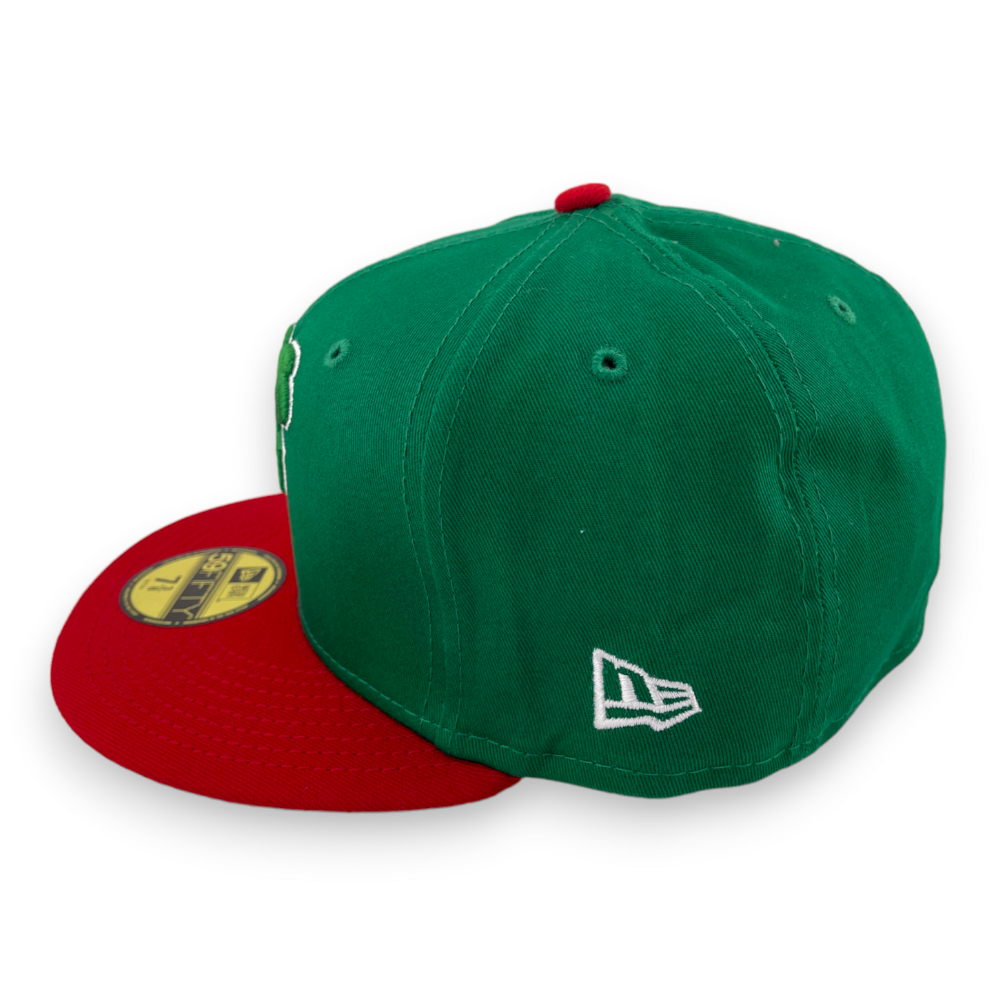 New Era Albuquerque Dukes Vintage Duke Logo Red/Green UV MiLB 59Fifty Fitted Hat