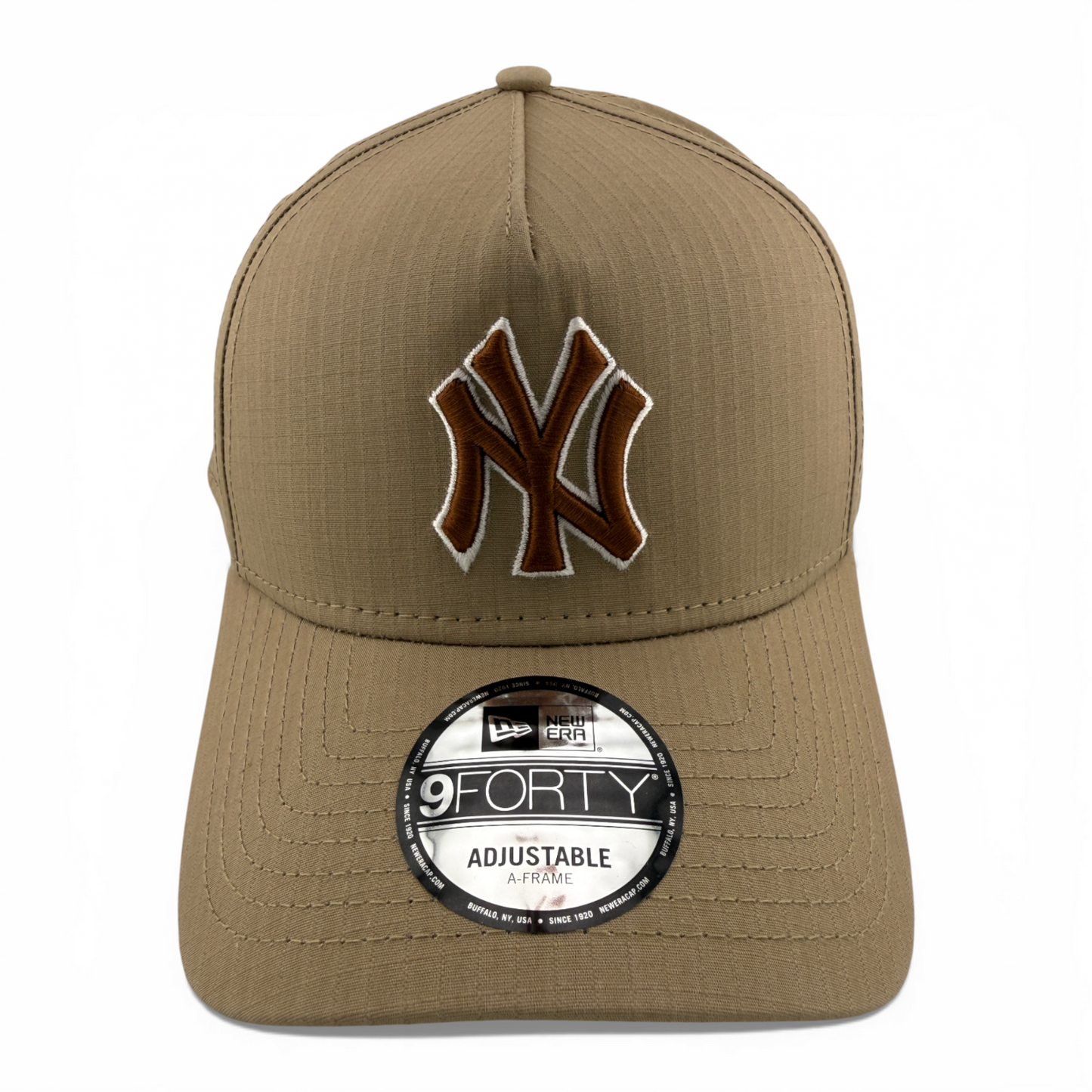 New Era New York Yankees Khaki Ripstop A-Frame 9Forty Snapback Adjustable Hat