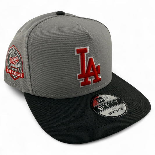 New Era Los Angeles Dodgers MLB Grey A-Frame 9FIFTY Snapback Adjustable Hat Cap