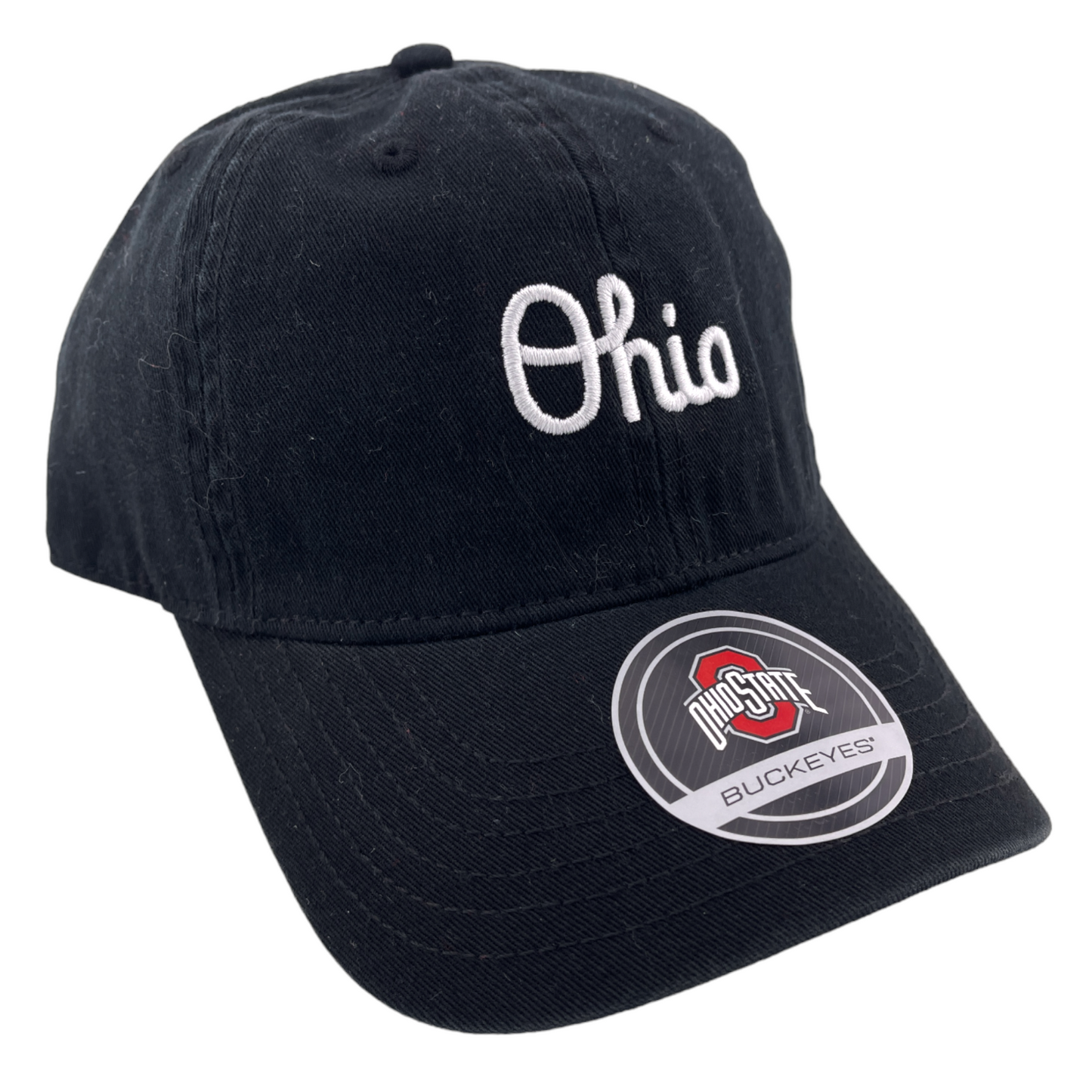 Ohio State University Buckeyes NCAA Ohio Logo Black Adjustable Dad Hat Cap