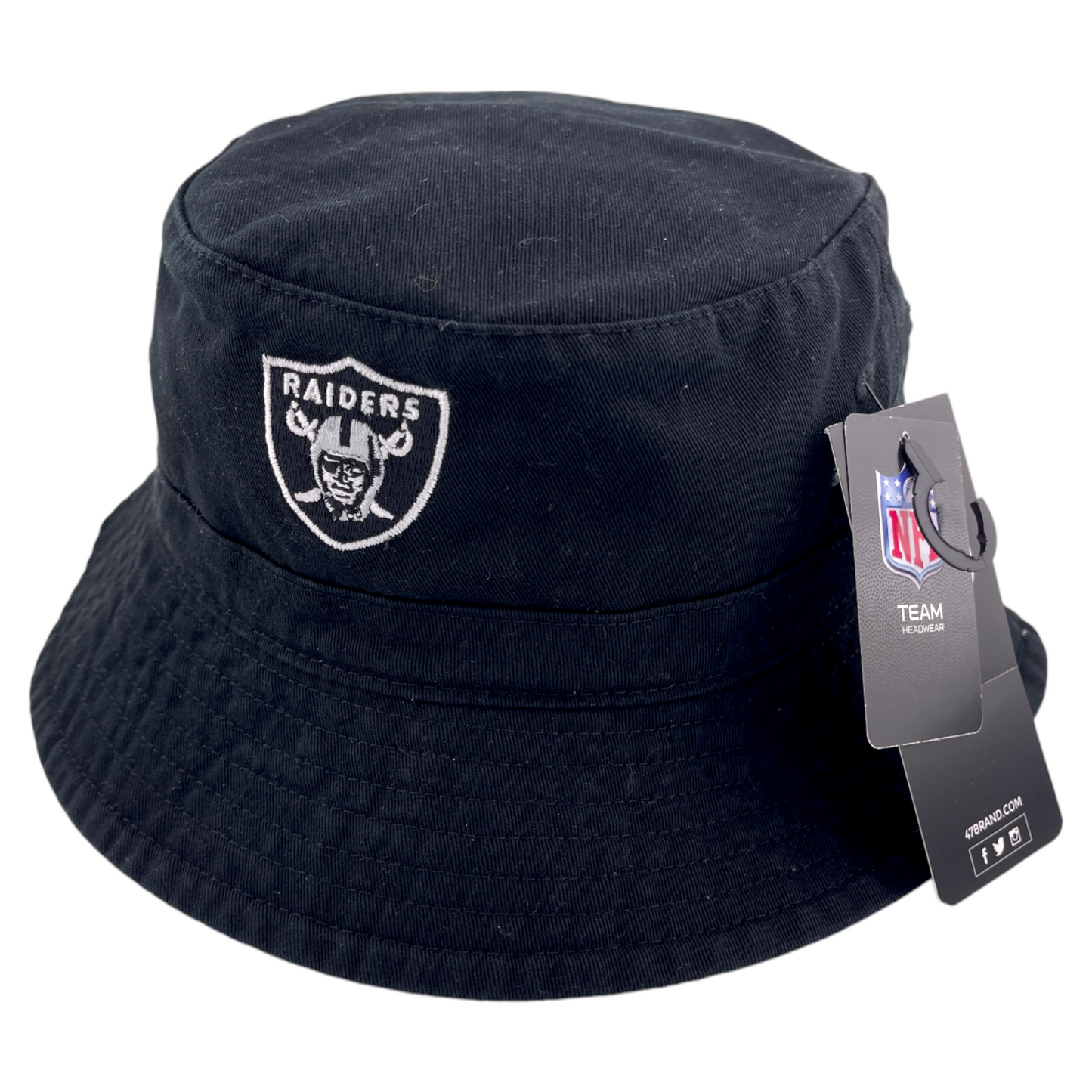 47' Brand Las Vegas Raiders Logo NFL Black Ballpark Boonie Bucket Hat