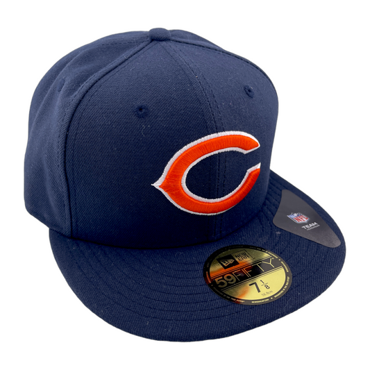 New Era Chicago Bears Omaha C Logo Navy Blue/Grey UV 59Fifty Fitted Hat Cap